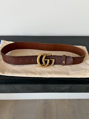 Gucci designer leather belt